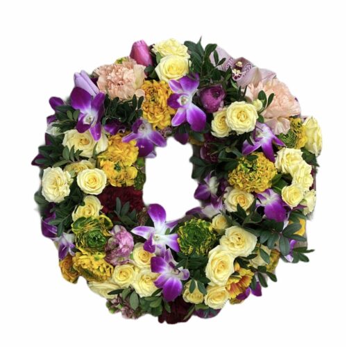 coroncina di fiori misti