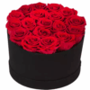 Box/Scatola cappelliera con 15 rose rosse