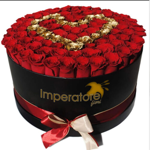 Box/scatola cm 50 con rose.