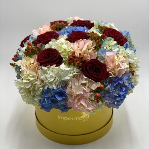 box/scatola rose e ortensie