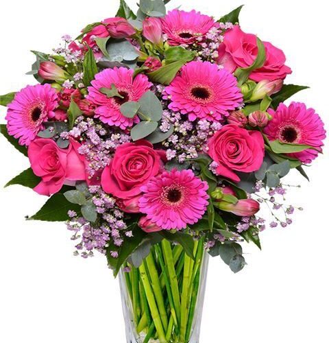 bouquet misto fucsia
