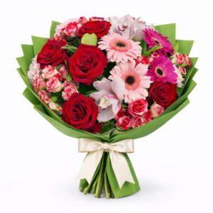 Gran Bouquet Misto con Rose Rosse
