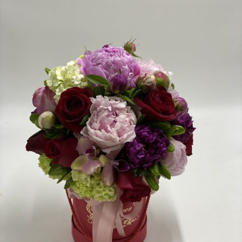 Box/scatola rose e peonie