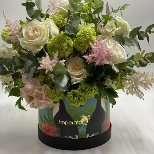 Box/scatola tropical rosa pastello