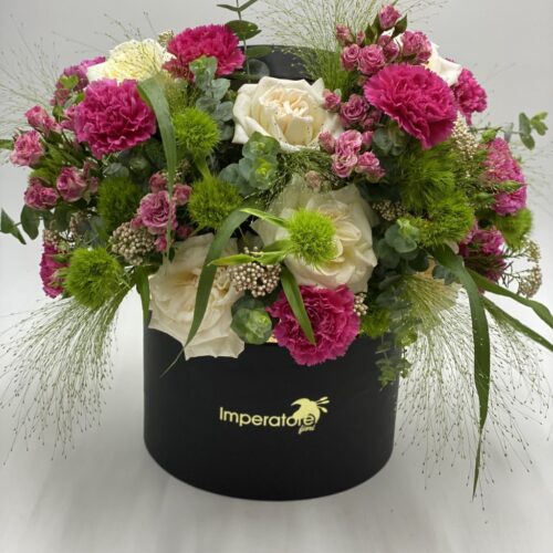 Box/scatola Black nero con fiori misti