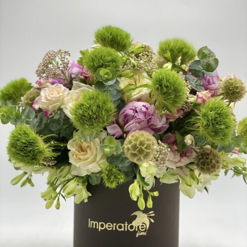 Box/scatola  Green con fiori misti