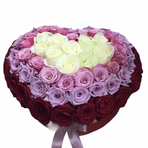 box/scatola cuore colori pastello