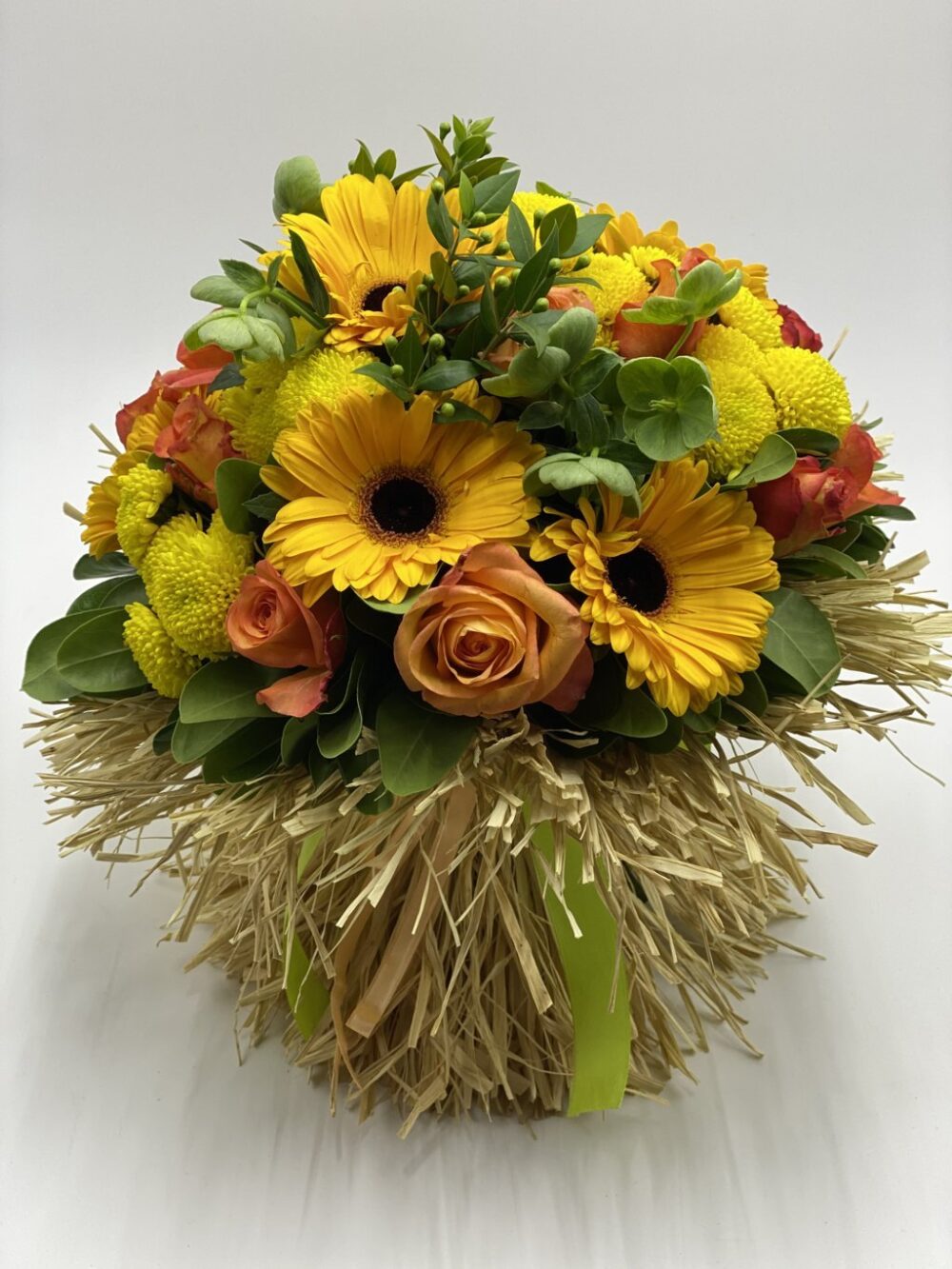 bouquet girasoli e roselline