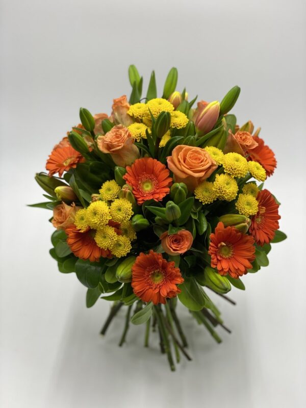 bouquet fiori misti giallo e arancio