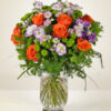 Bouquet autunno con rose arancio