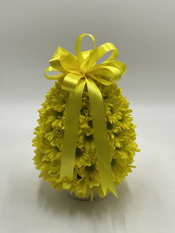splendido uovo di fiori gialli cm30