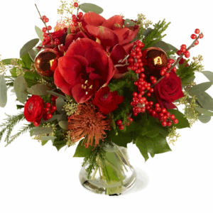 bouquet natalizio fiori misti