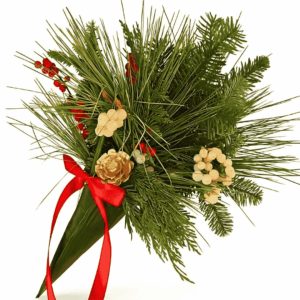 Conetto Augurale della Fortuna - Vischio, Agrifoglio e Bacche