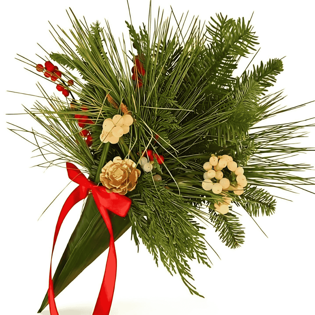 Conetto Augurale della Fortuna - Vischio, Agrifoglio e Bacche