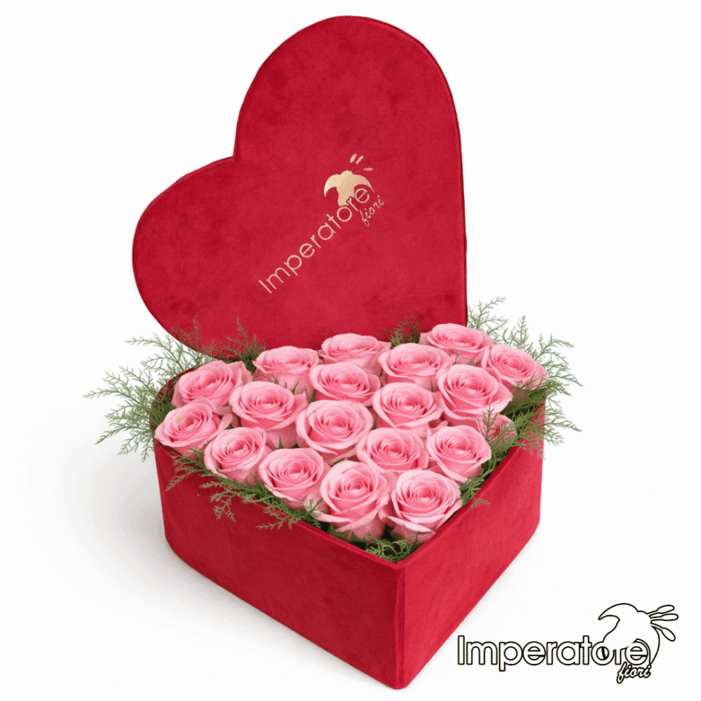 cuore con rose rose ideale per la festa della mamma