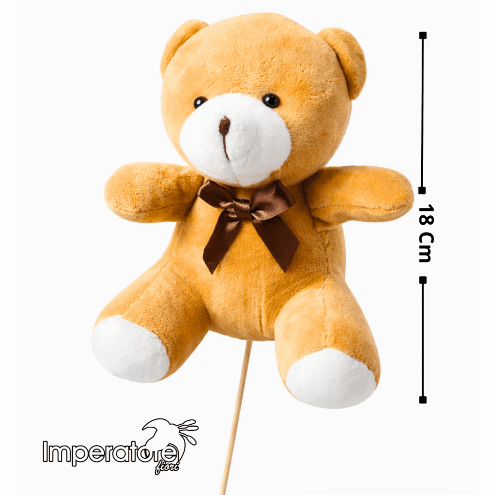 Orsetto di Peluche Medio su Stecca (18 cm)