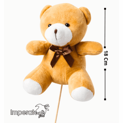 Orsetto di Peluche Medio su Stecca (18 cm)