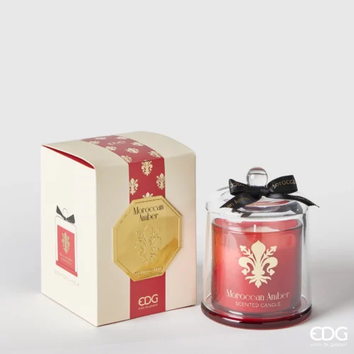 Candela Profumata Moroccan Amber EDG con Coperchio in Vetro – Durata 32 Ore
