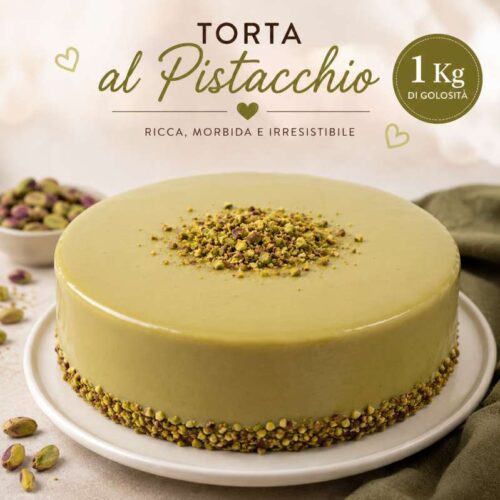 Torta al Pistacchio 1 Kg – Dolce Artigianale Cremoso e Raffinato