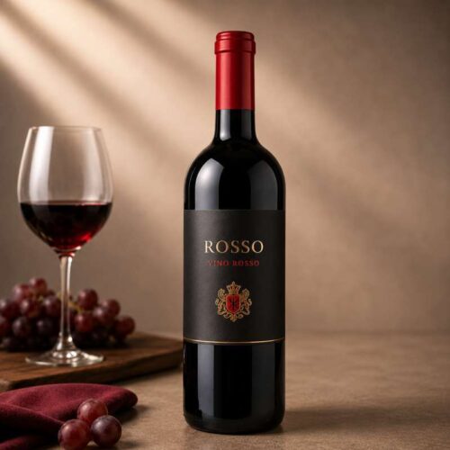 Vino Rosso Selezionato 75 cl – Bottiglia Elegante da Regalare